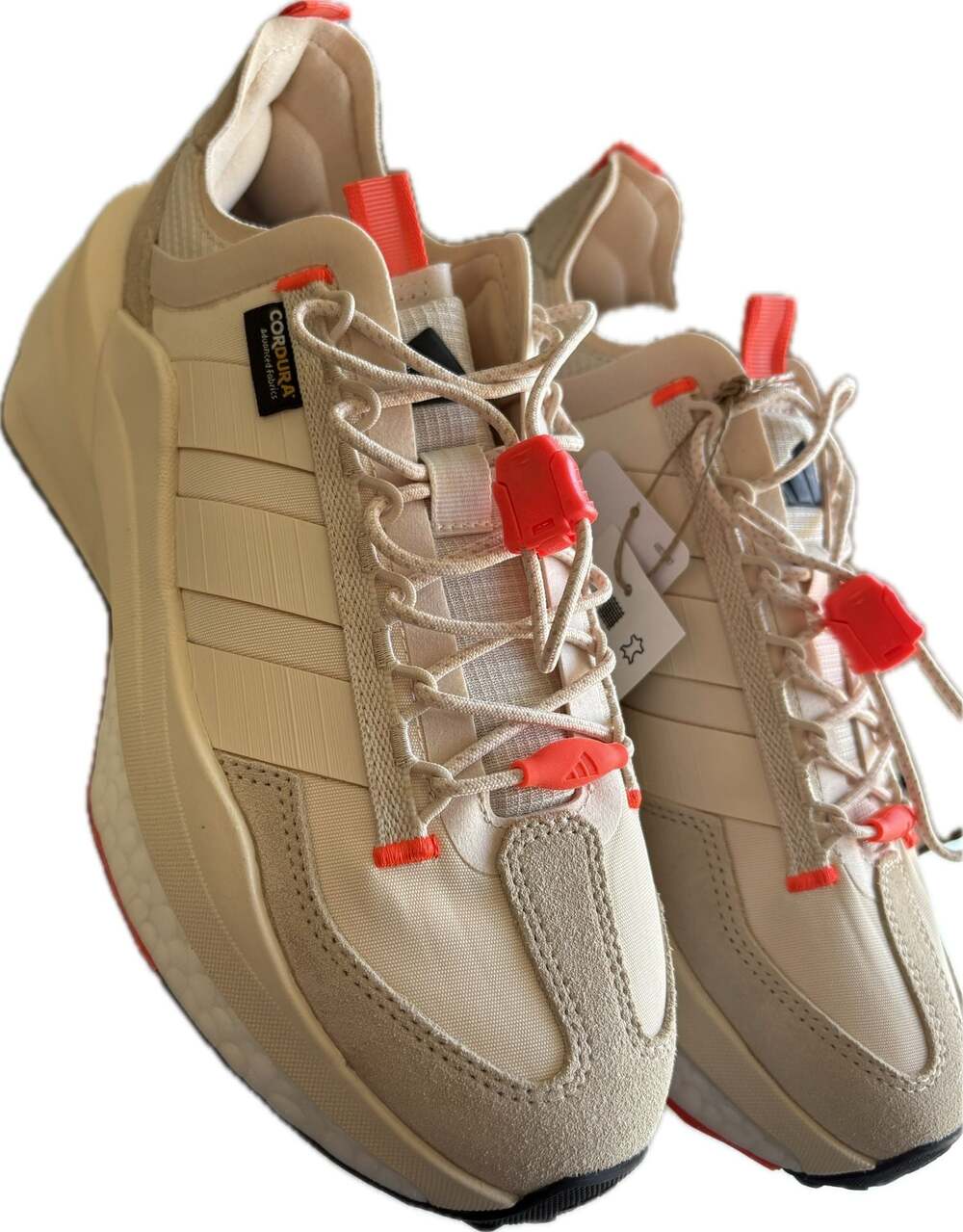 adidas Women's Avryn X Cordura Shoes in Wonder Beige/Solar Red (ID8837)